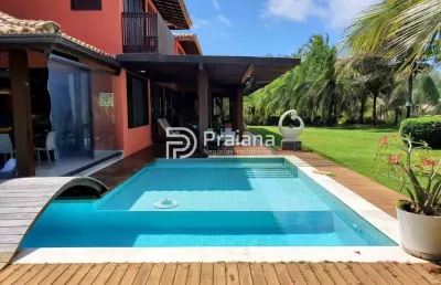 Linda casa com vista mar total para locação temporada - condomínio porto das baleias