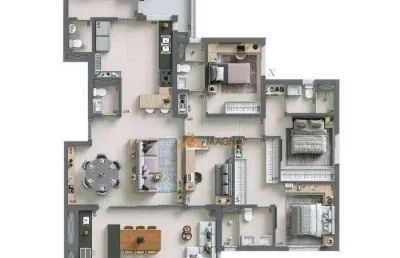 Apartamento kairos com 3 dormitórios à venda, 151 m² por r$ 1.200.000 - jardim olhos d'água - ribeirão preto/sp