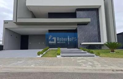 Casa térrea de luxo em condomínio: 3 quartos, 3 suítes, 2 salas, 2 vagas de garagem - caçapava-sp, santa mônica.