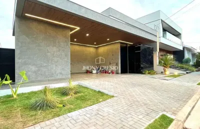 Ecogarden residence - casa no ecogarden de luxo com 3 suítes e 400m² de terreno