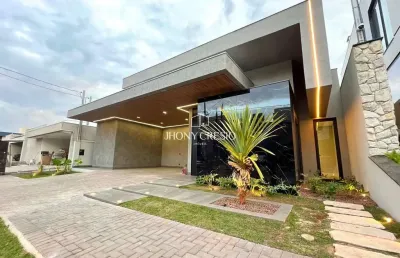 Ecogarden residence - casa no ecogarden de luxo com 3 suítes e 400m² de terreno