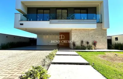 Jardins de monet - casa alto padrão com 4 suítes parte alta do condomínio. com vista para reserva