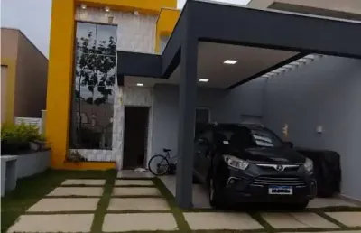 Jardim park real, casa para venda diferenciada com mezanino e espaço gourmet no piso superior.