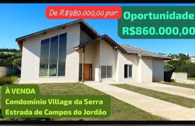 Casa em condomínio para venda em tremembé, loteamento comercial e residencial village da serra, 3 dormitórios, 1 suíte, 3 banheiros, 3 vagas