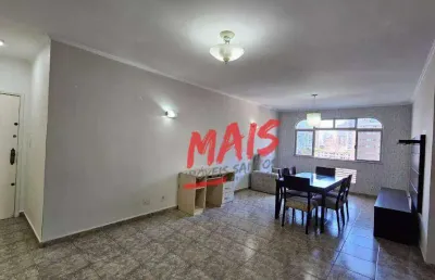 Apartamento 200m da praia, 2 quartos para alugar, 110 m² no boqueirão - santos/sp