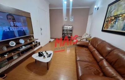Apartamento com 3 dormitórios à venda, 121 m² - embaré - santos/sp