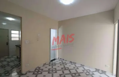 Sala living dividida em sala e quarto, para alugar, no gonzaga - santos/sp