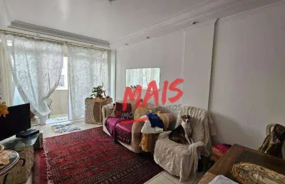 Apartamento próximo a praia, 2 dormitórios à venda, 85 m² - boqueirão - santos/sp