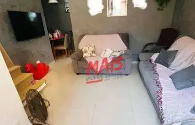 Sobrado com 2 dormitórios à venda, 90 m²  - macuco - santos/sp