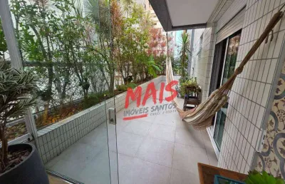 Apartamento com 3 dormitórios à venda, 217 m² - josé menino - santos/sp