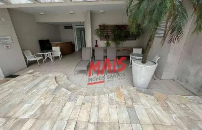 Apartamento com 2 dormitórios à venda, 83 m² gonzaga - santos/sp
