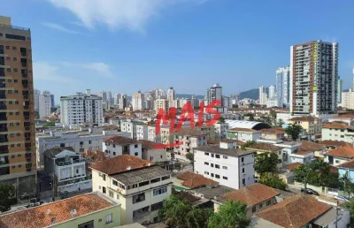 Apartamento com 2 dormitórios à venda, 90 m²  - aparecida - santos/sp