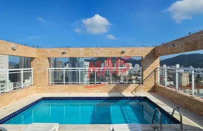 Apartamento com lazer, mobiliado, 1 quarto, garagem demarcada, para alugar, 50m² - gonzaga - santos/sp