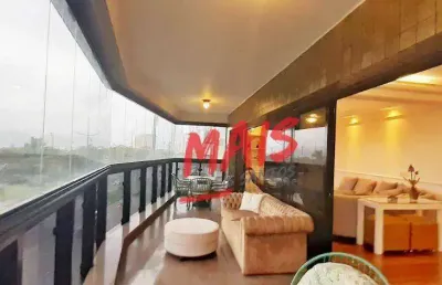 Apartamento com 3 dormitórios, 252 m² - venda  ou aluguel - pompéia - santos/sp