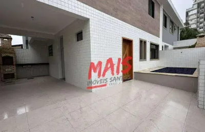 Sobrado novo com piscina, churrasqueira e 2 vagas de garagem!