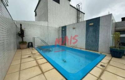 Cobertura à venda, 255 m² por r$ 1.800.000,00 - aparecida - santos/sp