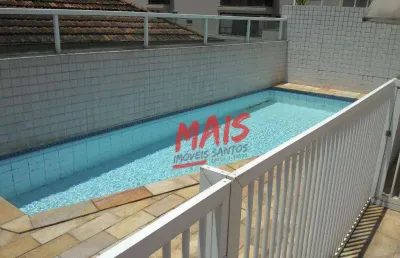 Apartamento garden com 3 dormitórios, 80 m² - gonzaga - santos/sp