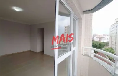 Apartamento com 2 dormitórios para alugar, 94 m² - embaré - santos/sp