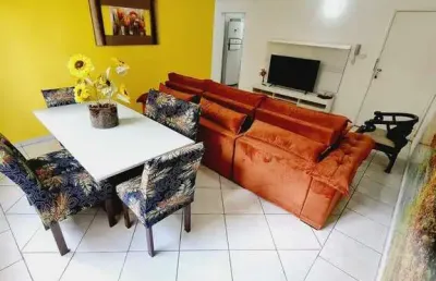 Apartamento com 2 dormitórios para alugar, 96 m², mobiliado com vista mar - gonzaga, santos/sp