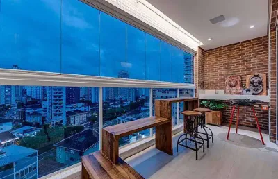 Apartamento 3 dormitórios 3 suítes 1 vaga varanda gourmet 1 quadra do mar