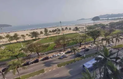 Apartamento 3 dormitórios bairro pompéia 2 vagas com vista total do mar