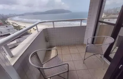 Flat 1 dormitório com vista para o mar 1 vaga de garagem lazer na cobertura
