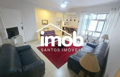 Apartamento de 2 dormitórios para alugar, mobiliado - gonzaga, santos/sp