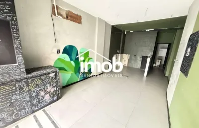 Loja comercial térrea para alugar, próxima à praia, 43,80 m² por r$ 8.000 - gonzaga, santos/sp