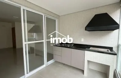 Apartamento na quadra da praia com 2 suítes no boqueirão em santos/sp