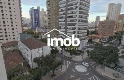 Locação - apartamento 1 dormitório mobiliado - vista livre - com lazer - embaré - santos