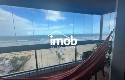 Apartamento vista mar com 3 quartos na ocian em praia grande/sp