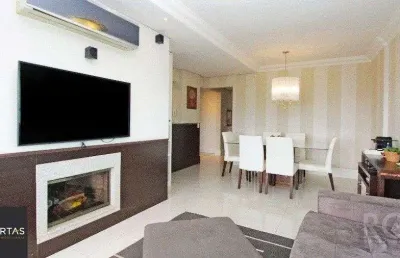 Apartamento para venda  -  2 dormitórios,  1 suite,  andar alto,  lareira, churr