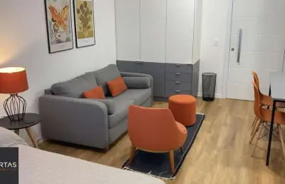 Apartamento garden, 1 quarto,  todo mobiliado, próximo a redenção bem arejado e