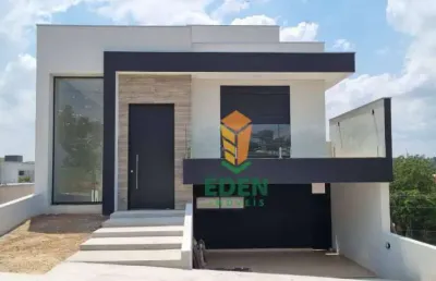 Casa com 3 suítes, sendo 1 master, 5 banheiros, garagem para 4 carros, à venda no condomínio campos do conde, sorocaba/sp