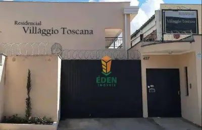 Apartamento mobiliado com 1 suíte, 1 vaga de garagem coberta, para locação no residencial villagio toscana, sorocaba/sp