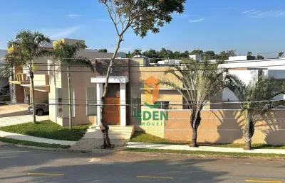 Casa térrea com 3 suítes, 4 banheiros, garagem para 4 carros, para locação no condomínio campo do conde, sorocaba/sp