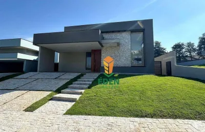 Casa de alto padrão com 3 suítes, 6 banheiros, garagem para 4 carros, à venda no condomínio portal dos bandeirantes ii, palmital, porto feliz/sp
