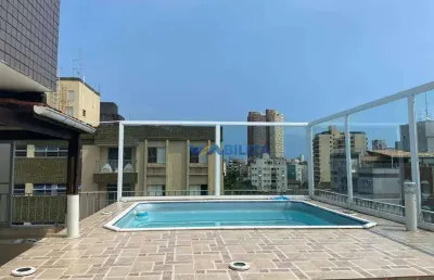 Cobertura à venda, 230 m² por r$ 600.000,00 - jardim três marias - guarujá/sp