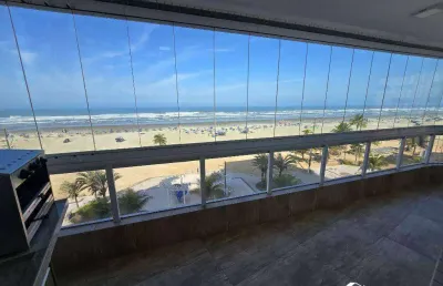 Apartamento frente mar com 3 quartos na guilhermina - praia grande/sp