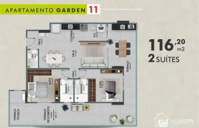 Apartamento  2 quartos à venda na vila guilhermina praia grande/sp
