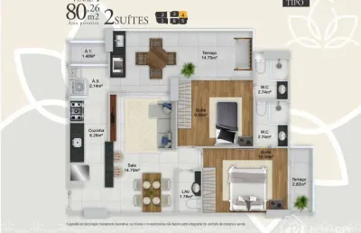 Apartamento com 2 quartos à venda na vila guilhermina praia grande/sp