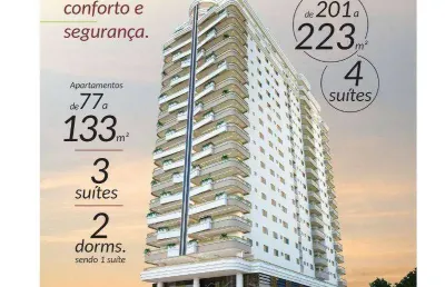 Apartamento com 2 quartos aviação em praia grande/sp