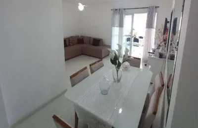 Apartamento mobiliado com 2 quartos no canto do forte em praia grande/sp