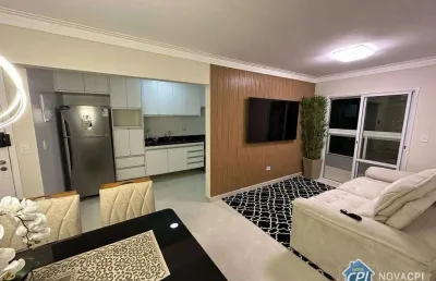 Apartamento mobiliado com 2 quartos no boqueirão em praia grande/sp