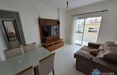 Apartamento semimobiliado com 2 quartos no canto do forte em praia grande/sp