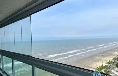 Apartamento vista mar com 2 quartos no caiçara em praia grande/sp