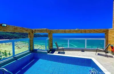 Cobertura duplex com 3 quartos vista mar lazer completo