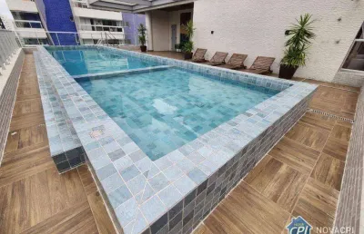Apartamento com 2 quartos no canto do forte em praia grande/sp