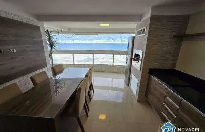 Apartamento vista mar com 194m² e 4 quartos na aviação em praia grande/sp