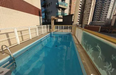 Apartamento vista mar com 2 quartos para alugar na vila guilhermina em praia grande/sp
